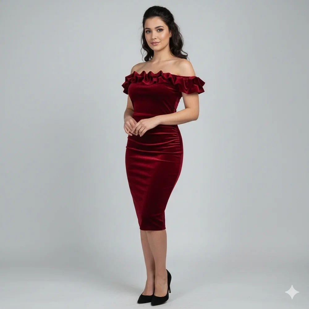 le chateau red dress Vintage Red Velvet Mini Dress | by Le Chateau | Size S
